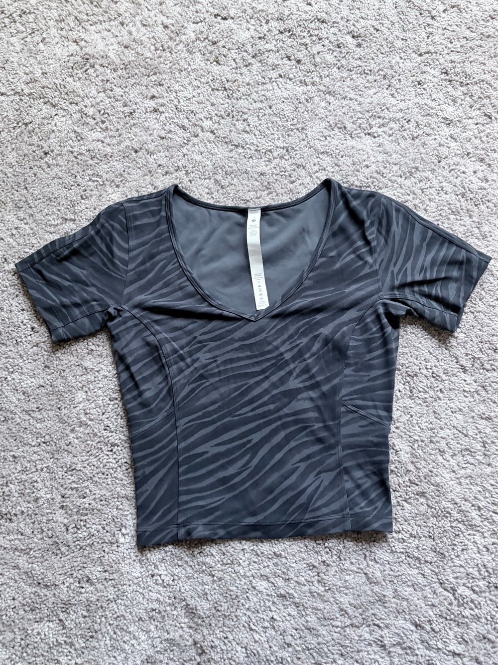 Zebra Print V-Neck Top